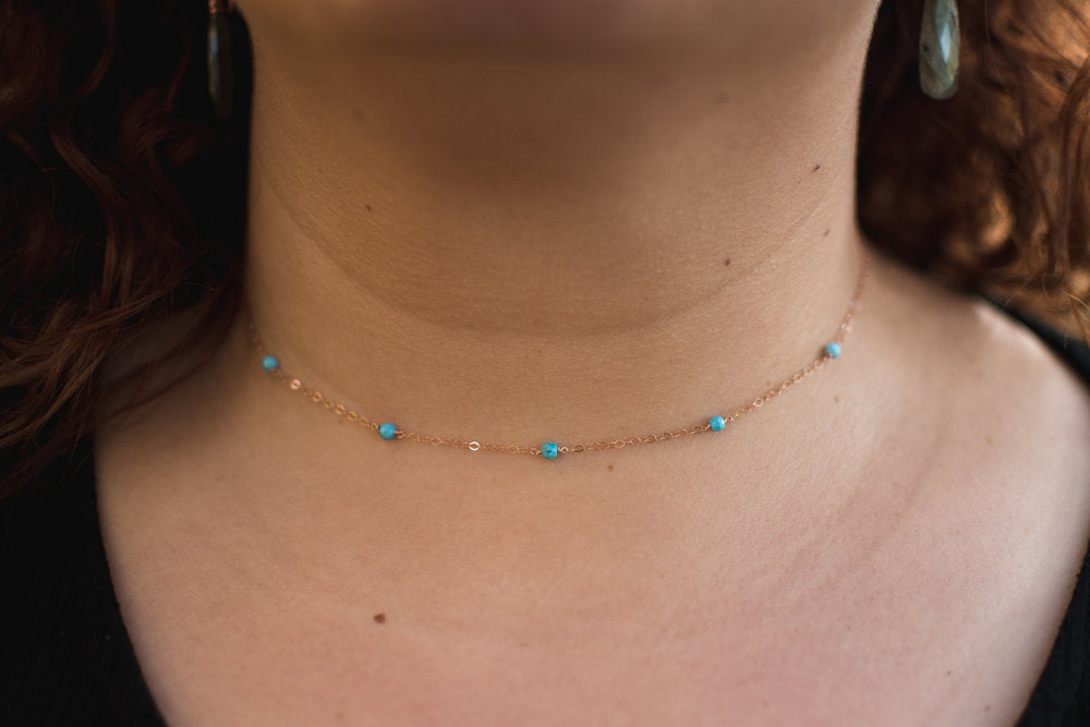 The Destiny Choker -- Turquoise