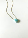 Larimar moon necklace