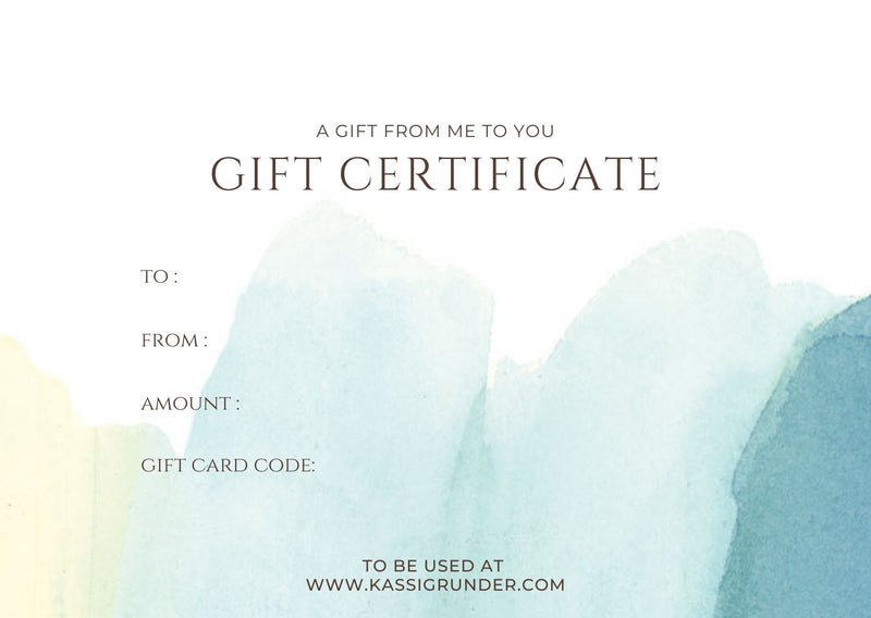 Gift Card for www.kassigrunder.com
